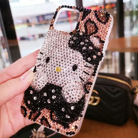 For iPhone 16 Pro Max iPhone 15 Phone 14 Case Rhinestone 12 Protective Case Silicone Xs Drop-Resistant 11 Trendy Female 13