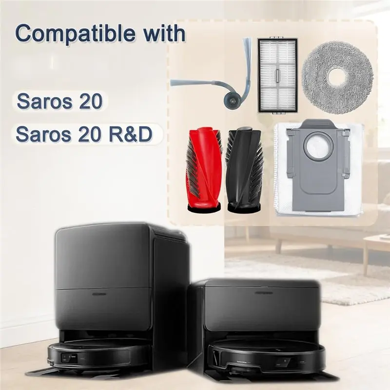 [NEWA66Z!】 36 Pack Replacement Accessories For Roborock Saros 20 Sonic Robot Vacuum Main Side Brush Hepa Filter