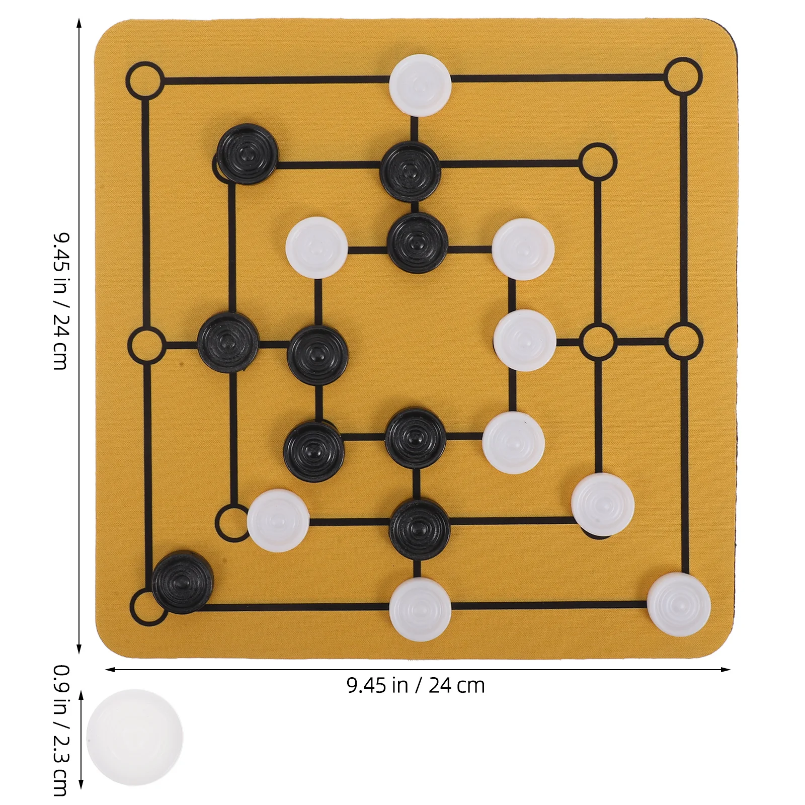 1 ensemble 1 ensemble neuf hommes Morris conseil Portable maison échecs réunion de famille stratégie table divertissement caoutchouc échiquier double