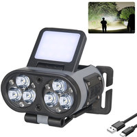 Portable Outdoor Rechargeable Headlamp Searchlight Torch Ultra Bright Mini LED Sensing Headlamp Hat Clip Light For Camping