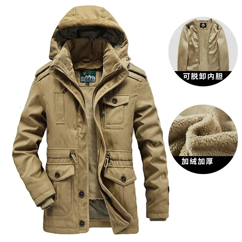 Parka Warm Men Coats Winter Jacket Thicken Hooded Waterproof Outwear Coat Casual s Jackets Overcoat Fur Thick