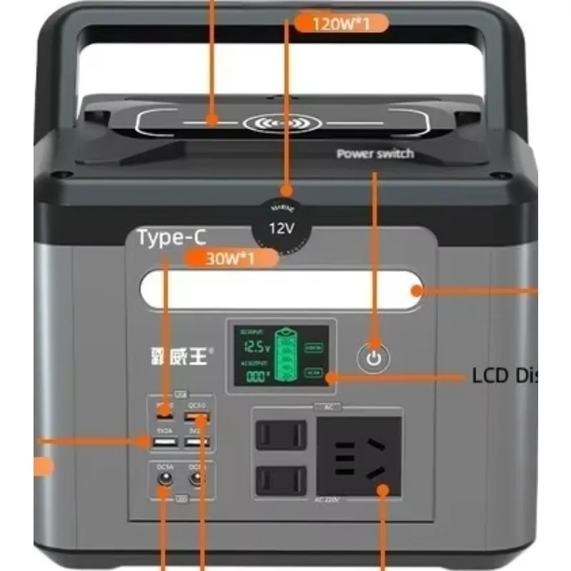 1000W 1000Wh Solar Generator, LiFePO4 Portable Power Station, Multi Port Output for RV Camping and Daily Emergency Supply
