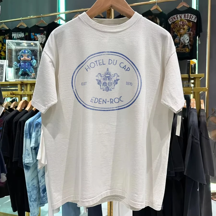Hotel Du Cap-Eden-Roc T-Shirt Cotton Graphic Tee Men Women Summer Streetwear