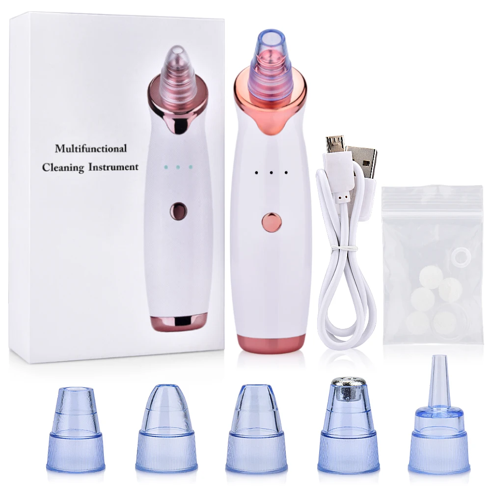 AliExpress DearBeauty Facial Blackhead Remover Vacuum Pore Adsorber Electric Pimple Blackhead Cleaner USB Rechargeable Water Cycle Face Cleaning Tool