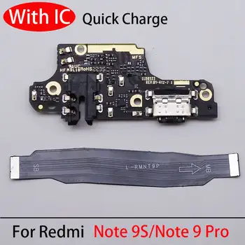 Špičková kvalita pro Xiaomi Redmi Note 9S Note 9 Pro USB nabíjecí port Dock nabíjecí konektor Deska hlavní desky Flex kabel 10 nejlepší prodej Deska Redmi Note 9 Pro - №3