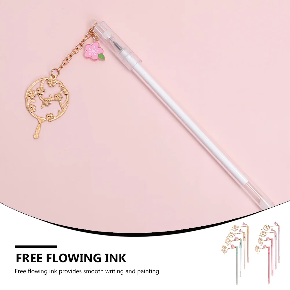 8 Pcs Gel Pen Holiday Ballpoint Pens Fan Pendant Ink Come Unique Lovely Neutral Roller with Fountain