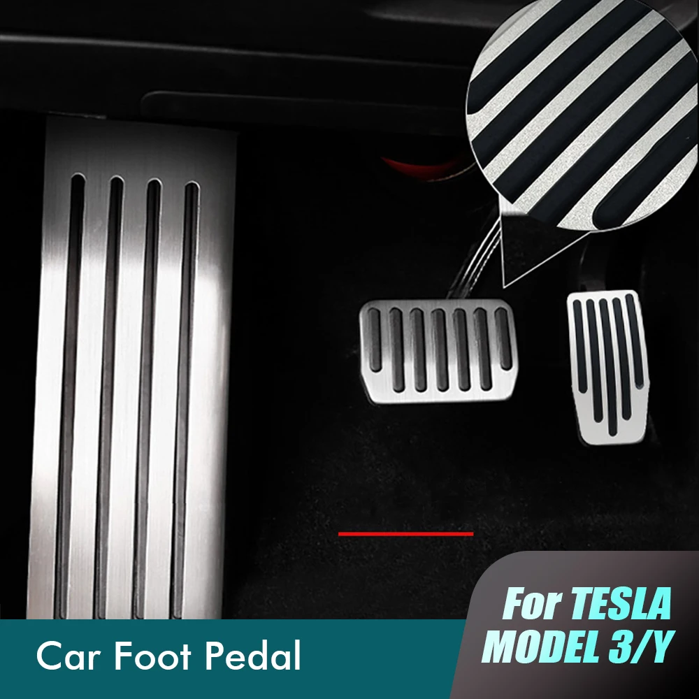 Foot Pedal for Tesla Model 3 Foot Pedal Model Y Accelerator Gas Fuel Brake Pedal Rest Pedal Pads Mat Cover Car Accessories