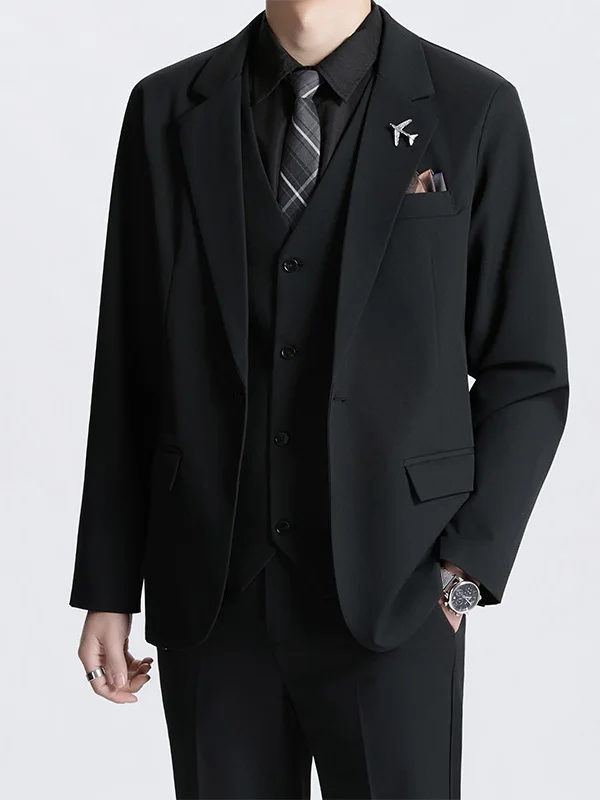 

Ele American Sle Men's Suit Jaet Slim Fit Wedding omsmen Formal Top Casual Faionable Spring Autumn Outerwear