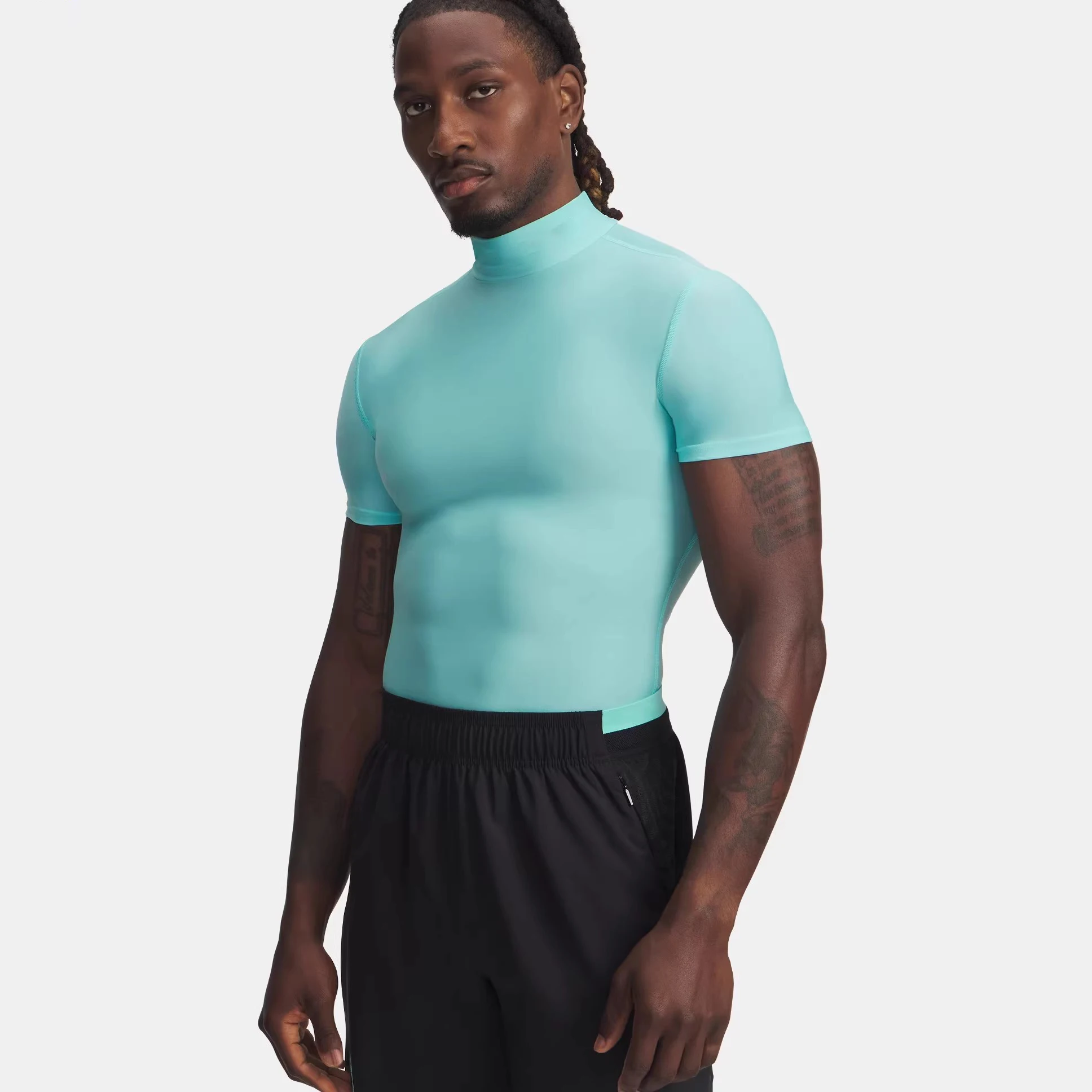 Men's Running T-Shirt Summer Compression Tops Tee Skinny Tights Gym Fitness Tshirt Workout Training Clothing Sport T Shirt Men