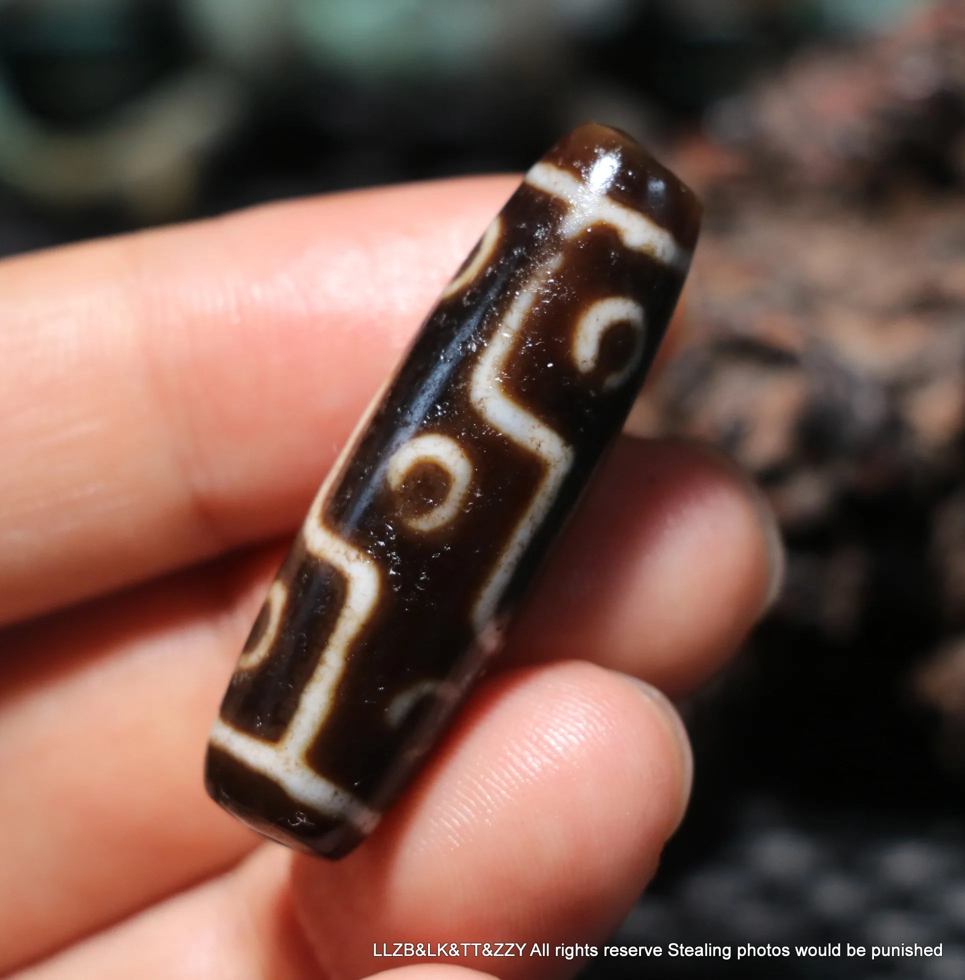 

Ultra Energy Tibetan Old Agate Fold Line 9 Eyed of Kingdom Symbolize dZi Bead For Bracelet Precious Gemstone Jewelry