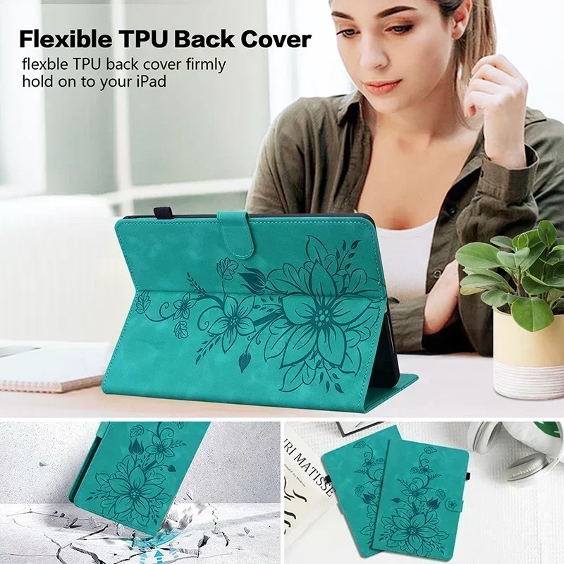 เคสหนังสำหรับ Samsung Galaxy Tab A9 + 8.7 Plus ฝาครอบแท็บเล็ต T720 S5e A8 X200 10.5 S6 A7 Lite 10.4