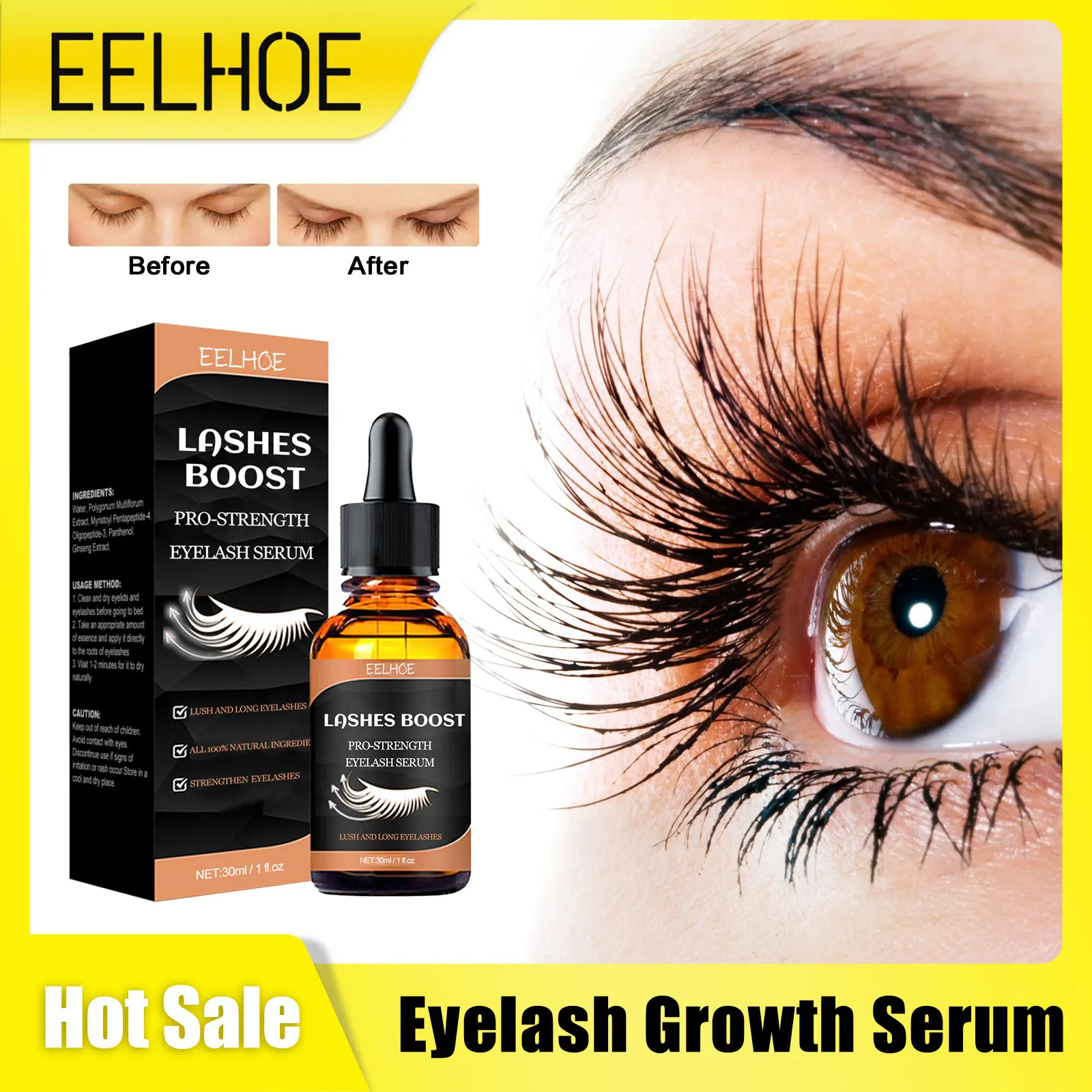 

Eyelash Growth Serum Lengthening Thicken Eyelashes Eyebrow Natural Curl Enlarge Eyes Lash Lifting Moisturizing Nourishing Liquid