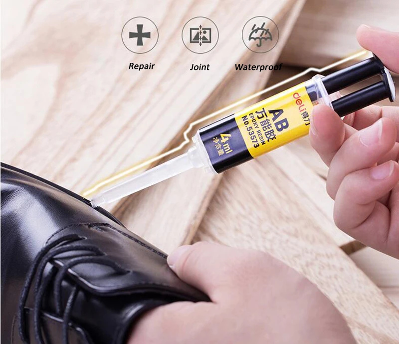 راتنجات الايبوكسي AB الغراء مقاوم للماء لحظة لاصق سريع إصلاح قوي سوبر السائل الغراء للخشب البلاستيك المعادن الغراء لحام