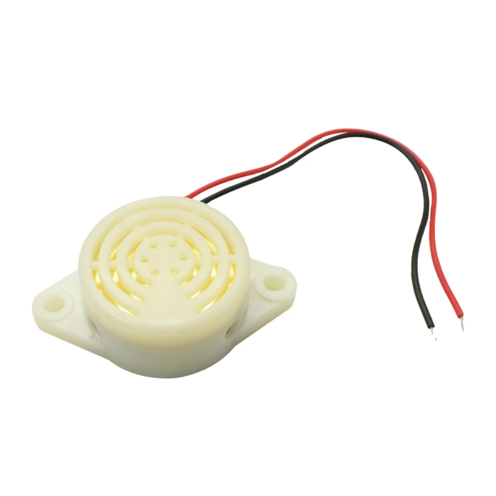 50PCS Beelee Piezo Active Buzzer With Wire White 12Vdc Buzzer