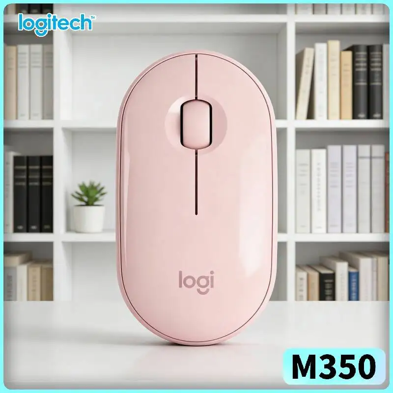 Logitech M350 Travel Quiet Mouse - Thin Build, Silent Clicks, 18-Month Battery, 10m Range, Business Trip On-the-Go Pick