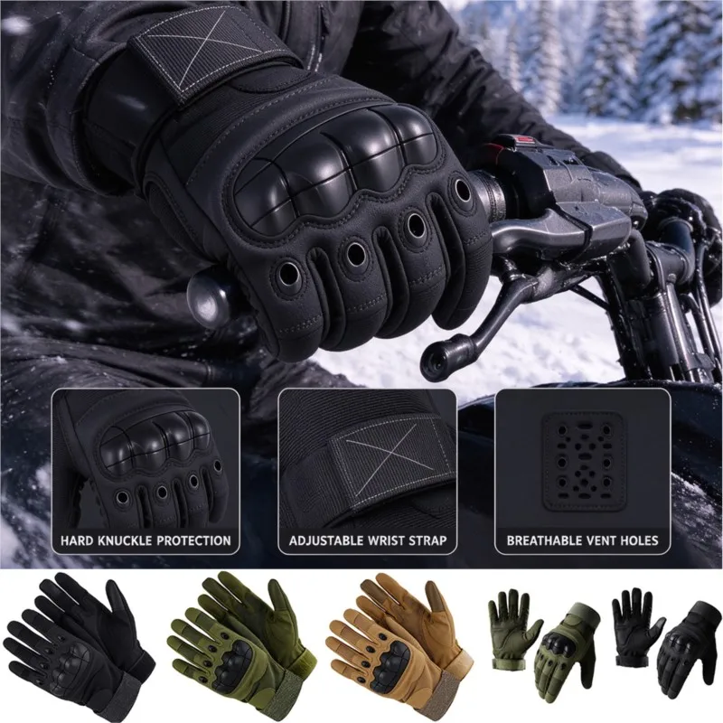 Men Women Sports Riding Gloves, Snowmobile Hand Gloves, Touch Screen Ski Protective Gloves, For Outdoor Snow Activities