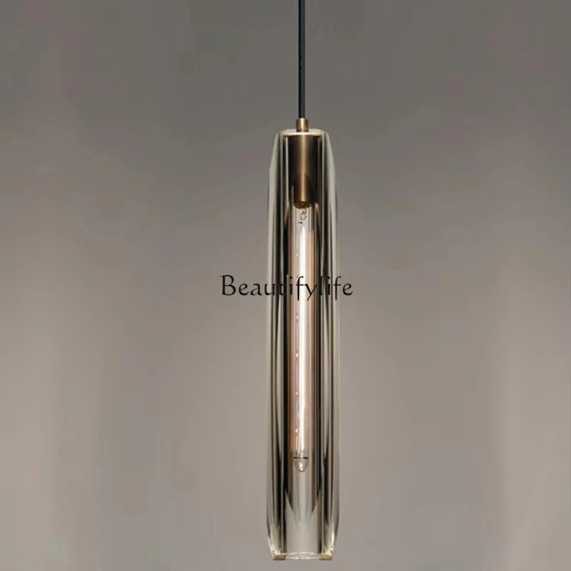 

Modern light luxury brass crystal restaurant bar entrance bedroom bedside small hanging luminous body