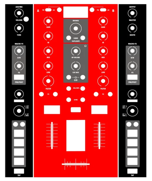 Custom Skin for Traktor Kontrol Z2 DJ Mixer, Anti-Scratch PVC Vinyl Decal Wrap, Removable Protective Faceplate Sticker for Z2