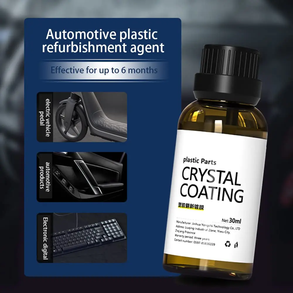 Car Plastic Exterior Recovery Renovator Trim Long-lasting Cleaner Agent Restorer Restoration востановитель пластика For Auto