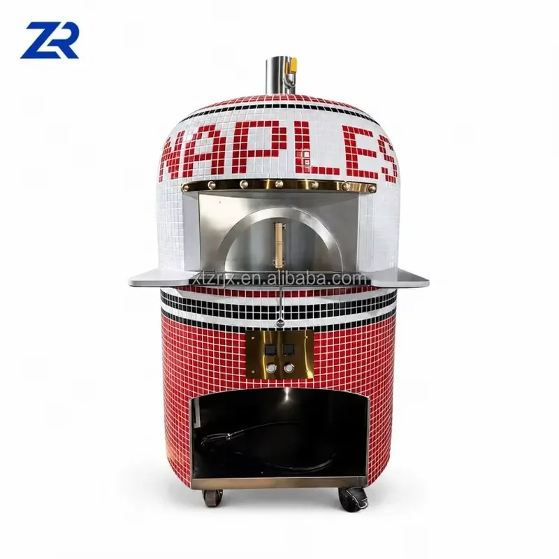 Buy Guangzhou Price Pro Fast Baking Propane Hybrid Dome Mobile Electric Pizza Oven Big Size with Ceramic Stone Brick