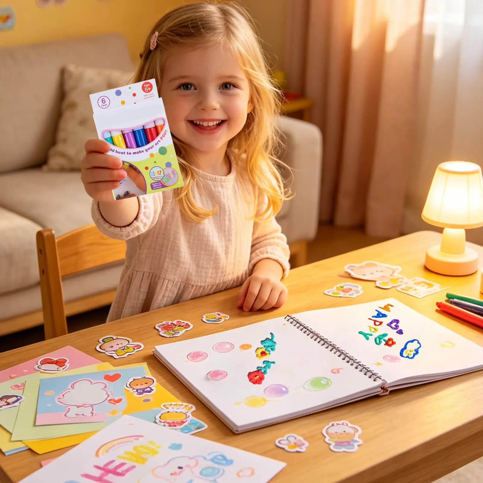 3D Bubble Drawing Pen Set Creative Stereo Painting Tool Colorful DIY Popcorn Pen Handmade Art Craft Supplies For Kids Daily