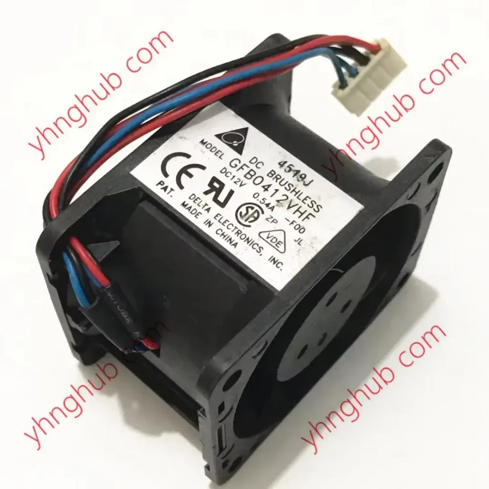 Delta Electronics GFB0412VHF F00 DC 12V 0.54A 40x50x32mm 6-Wire Cooling Fan
