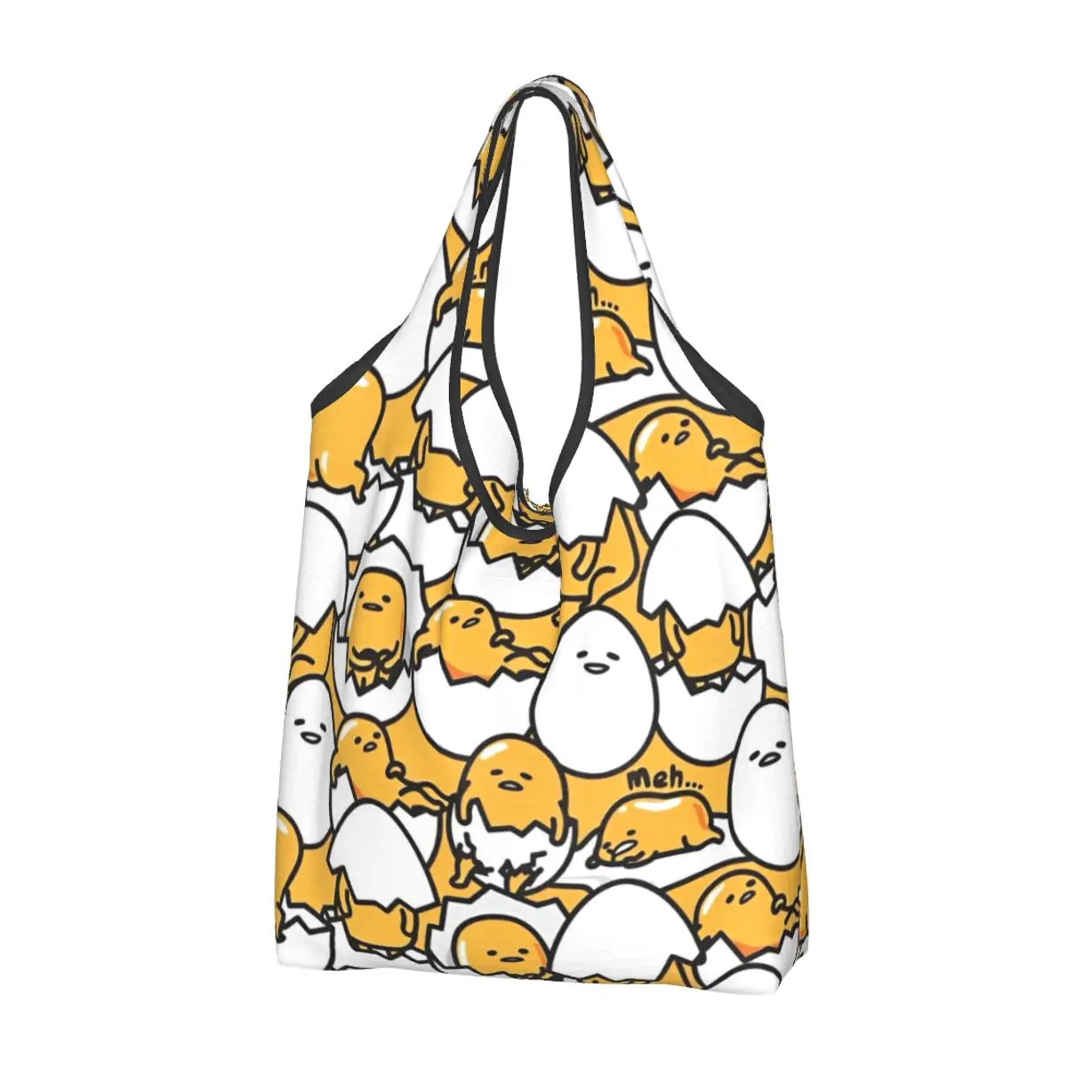 Sanrio Gudetama Egg Printed Shopper Bag Outdoor Handbags Student Print Shoulder Bag Y2k Cloth Tote Bag