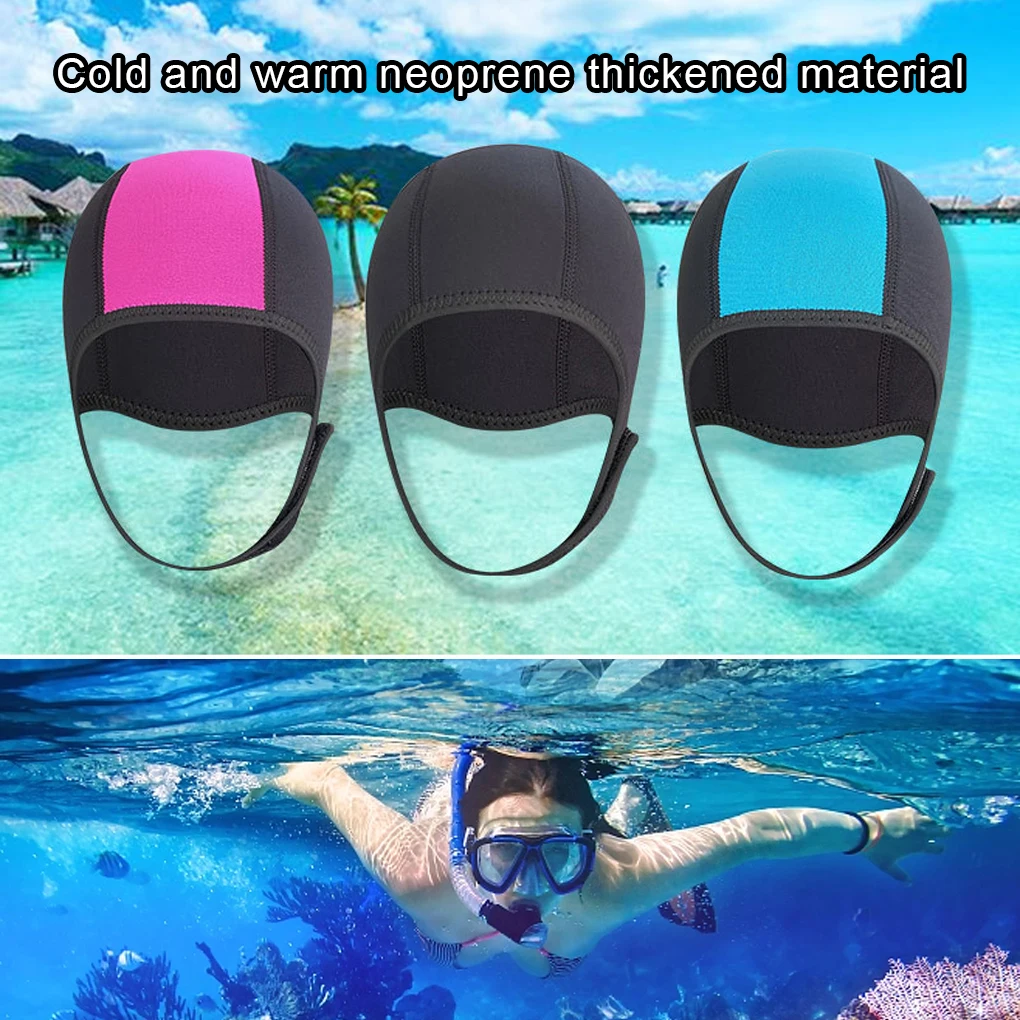 Bonnet thermique en néoprène pour la natation, imperméable, chapeau de plongée sous-marine, chapeau de natation pour la plongée en apnée, bonnet de surf, maillots de bain d'entraînement, 2.5mm d'épaisseur