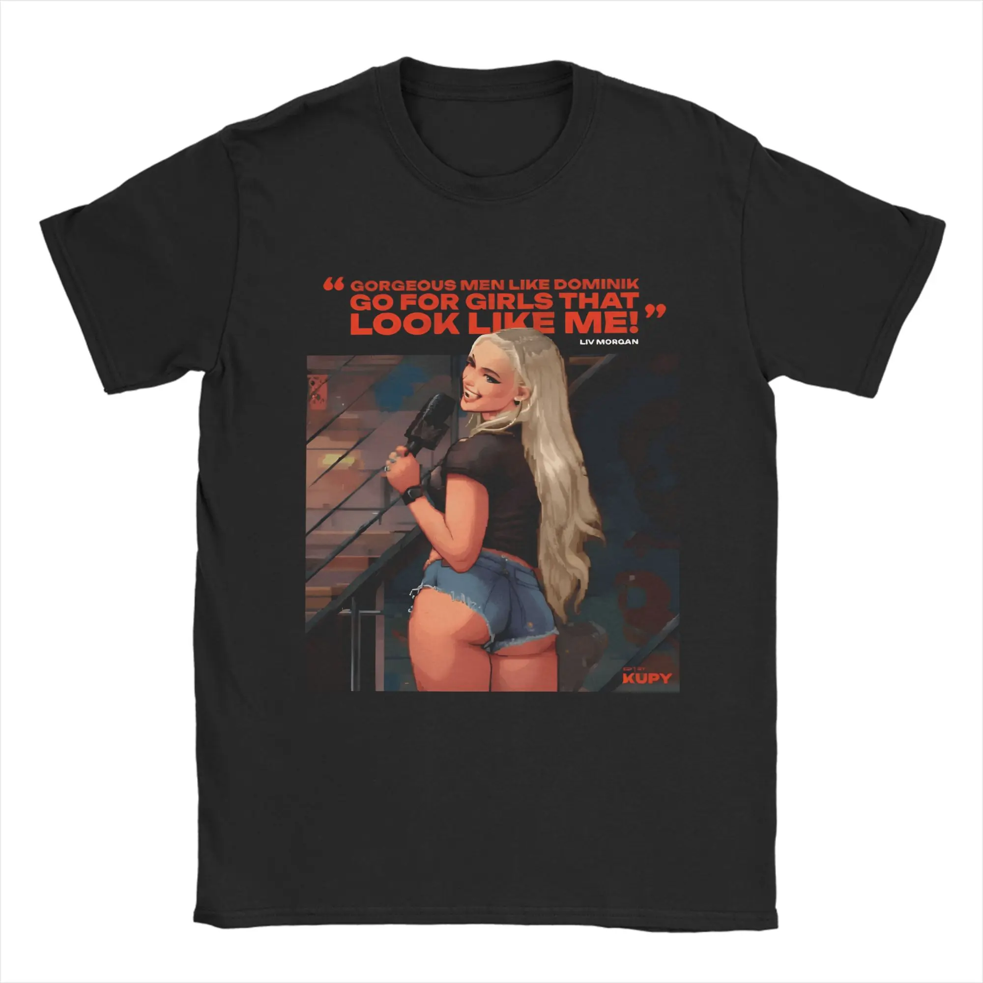Liv Morgan You Nitwit T Shirt  Leisure T-Shirts Short-Sleeve Vintage Tops Summer Pure Cotton Comfortable Plus Size Clothing