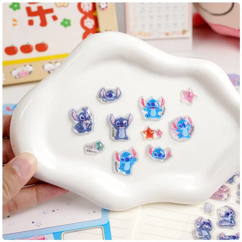 3D الإغاثة غرزة الكريستال ملصق ديزني الصلبة هلام جراب هاتف Gooka DIY ملصقات الزخرفية طالب لغز اللعب اليدوية الهدايا
