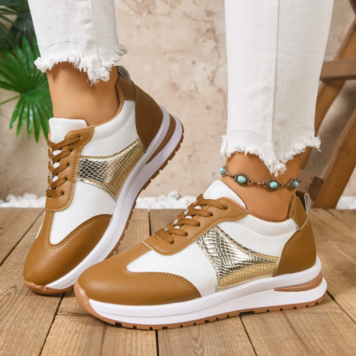 Women's Causal Sneakers New Autumn Shoes Woman Fashion Breathable Lace Up Sports Shoes for Women Platform Walking Designer Shoes