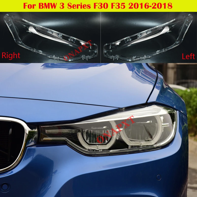 

For BMW 3 Series F30 F35 2016-2018 Car Front Headlight Cover Headlamp Caps Head Light Glass Shell Case 318i 320i 330i 340i