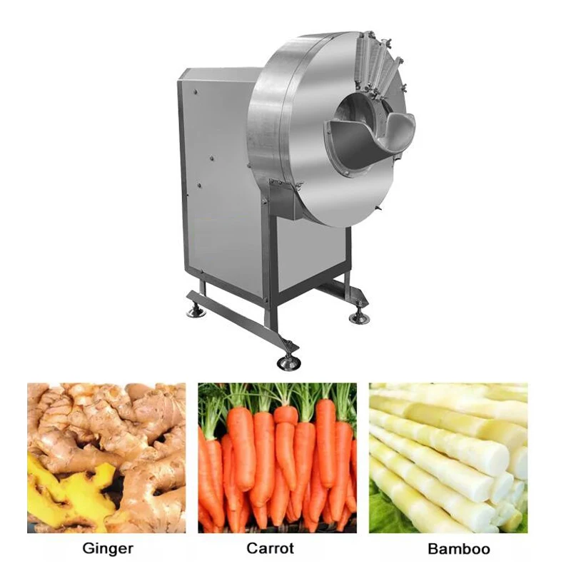 Large Capacity Commercial Vegetable Cutting Machine For Canteen Catering Shop Slice Shred Ginger Cucumber Asparagus Carrot Veget
