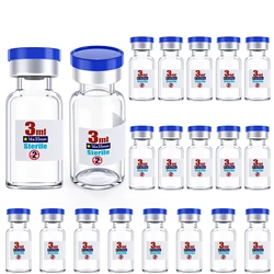 Sterile Glass Vials Sealed with Rubber Stopper and Burr-Free Aluminum Plastics Cap,Individually Packaged 20pcs