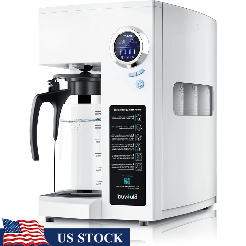 4 مراحل كونترتوب نظام تنقية مرشح المياه بالتناضح العكسي 2:1 نقي لتصريف مرشح مراقبة الحياة توفير الطاقة