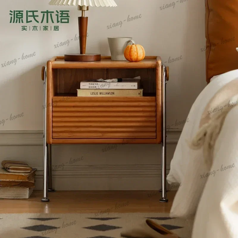 LD Storage Bedroom Coffee Nightstands Mobile   Drawers Bed Bases Frames Mesa Lateral Orange Mueble Hotel Furniture