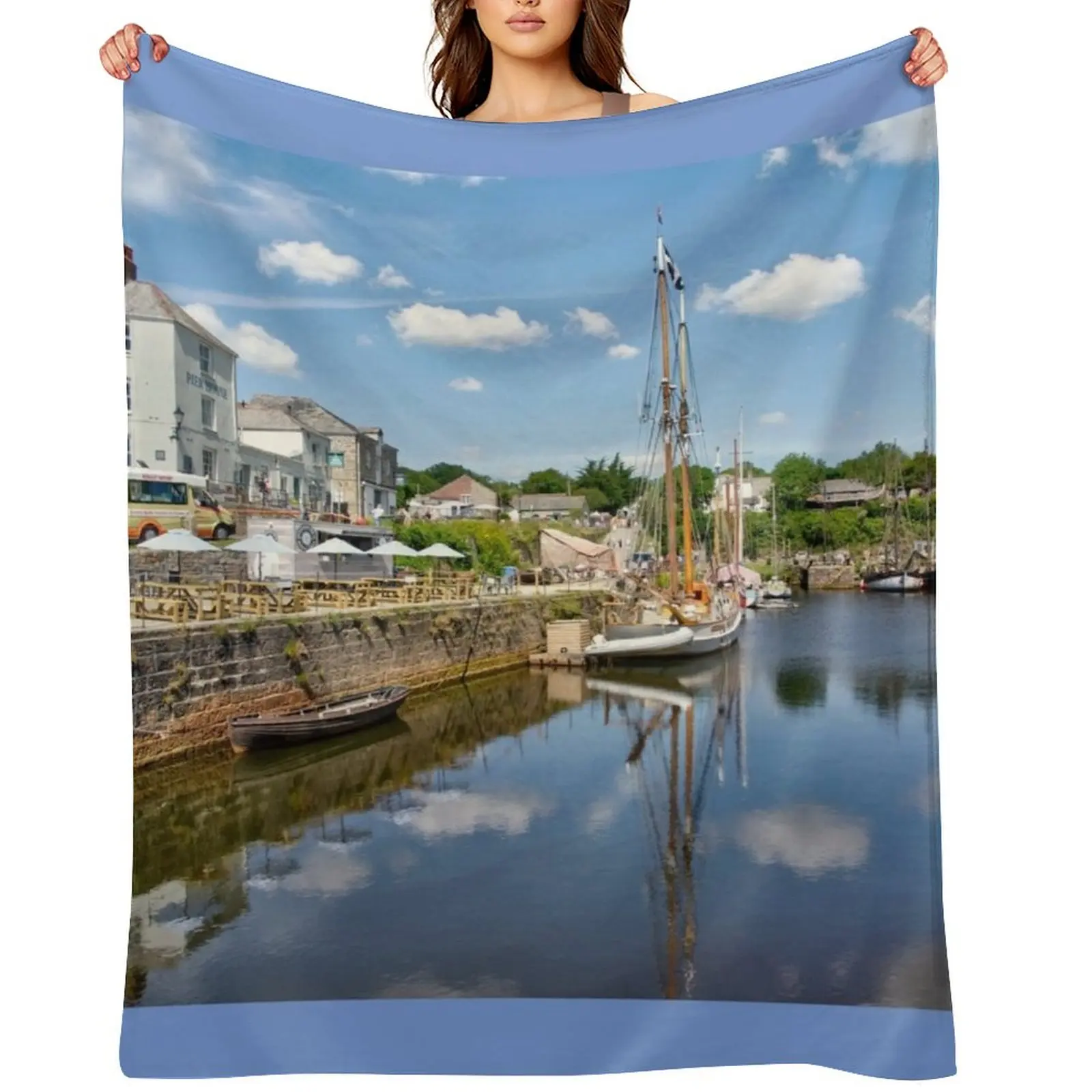

Charlestown Harbour Throw Blanket warm winter Hairys Luxury Brand Furrys Blankets