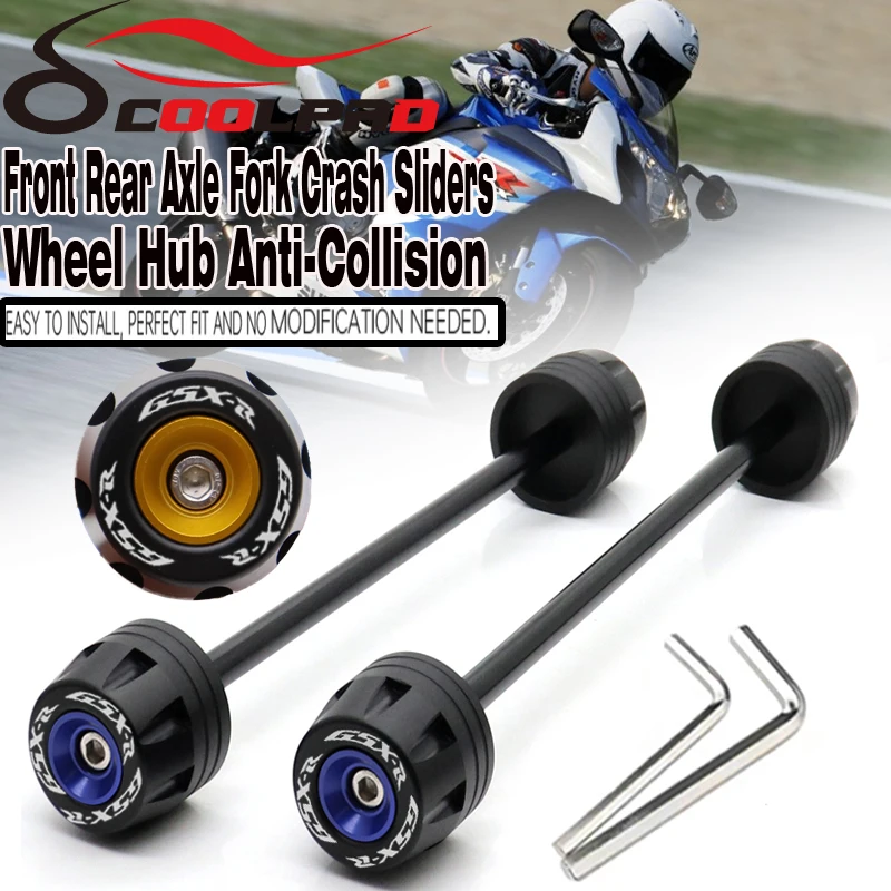 

For SUZUKI GSX-R 600/750 GSXR600/750 GSXR 600 2008-2010 Motorcycle Circle Front Rear Axle Fork Crash Sliders Wheel Protector