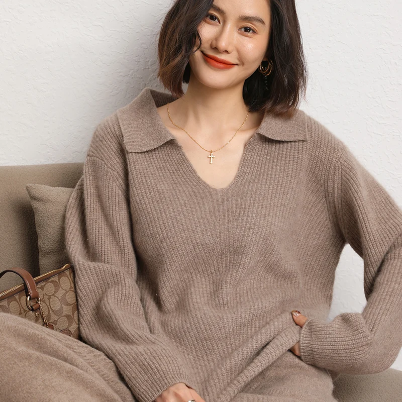 

Plus Size Women Sweater,100% Pure Cashmere Pullover For Women， 2023 Winter Knitwears,Loose Warm Soft Women's Clothing SWS01