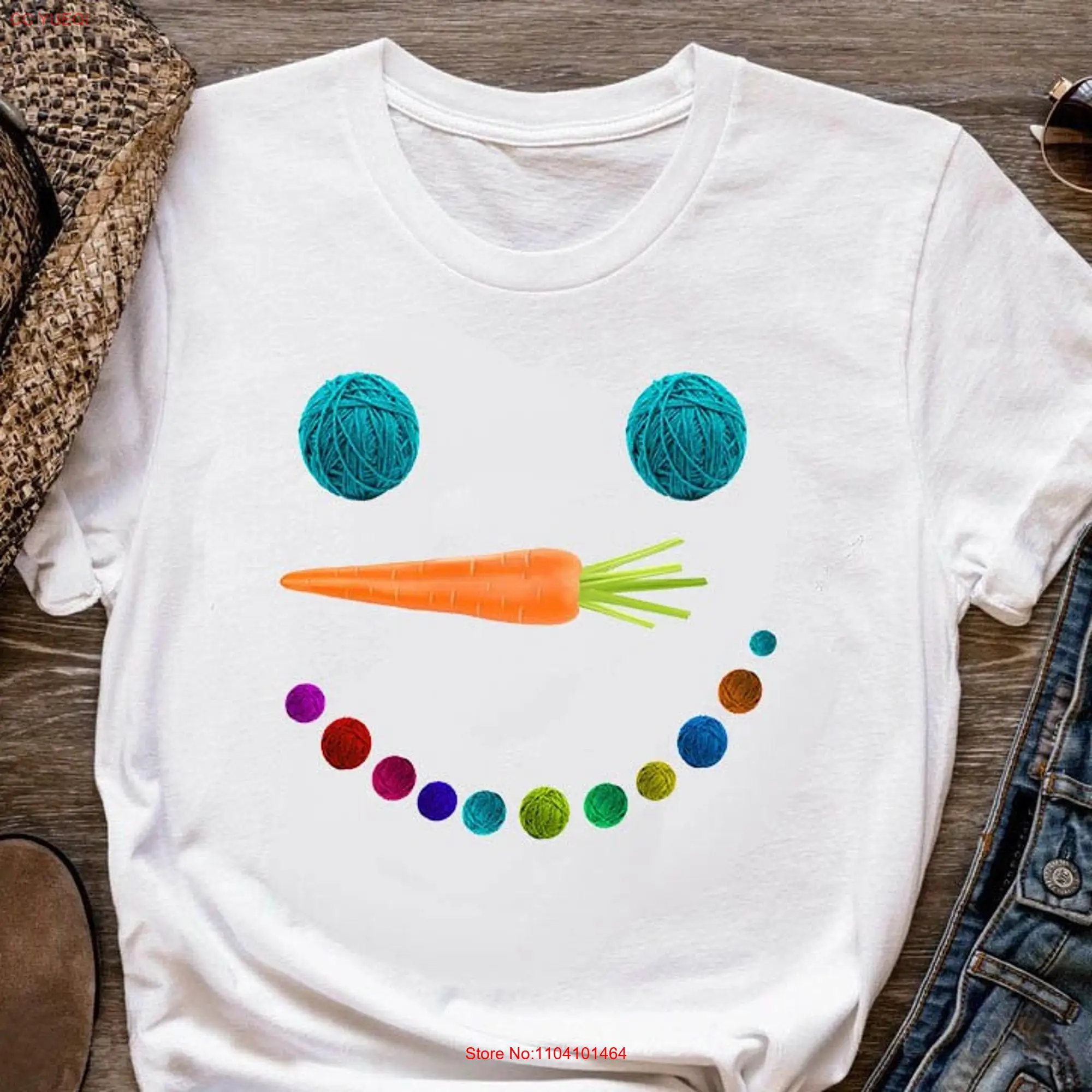 Knitting T Shirt Yarn Face Knit Knitter Love To Lover KI239WM01 long or short sleeves