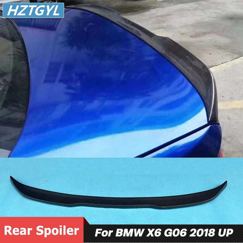 Pr Style Carbon Fiber Material Back Trunk Wing Rear Spoiler For BMW X6 G06 Tuning 2018 Up