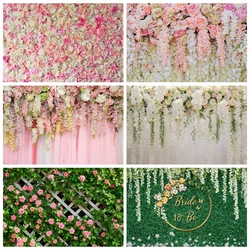 Wedding Ceremony Photo Background Rose Flower Wall Stage Bridal Shower Baby Birthday Party Photography Backdrop For Photo Studio