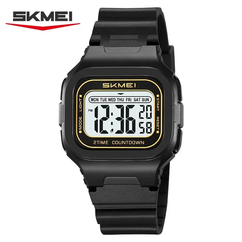 Montres-bracelets pour hommes SKMEI 2343 avec affichage LED, résistantes aux chocs, étanches, sportives, numériques, avec alarme, Reloj Hombre