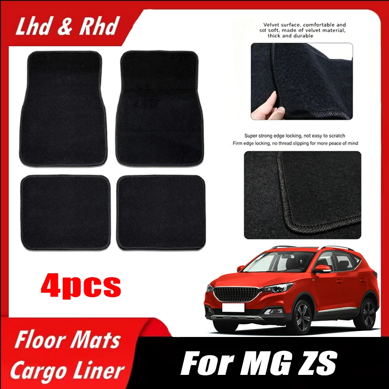 Tapetes de Carro 4 Peças para Todas as Estações, Fáceis de Limpar, Duráveis, Antiderrapantes, Proteção Interna para Acessórios MG ZS