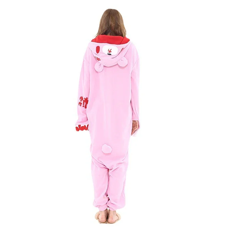 Gloomy Bear Unisex Adult Kigurumi Pajamas Anime Cosplay Costume Onesie Sleepwear Cartoon black bear with pink bear