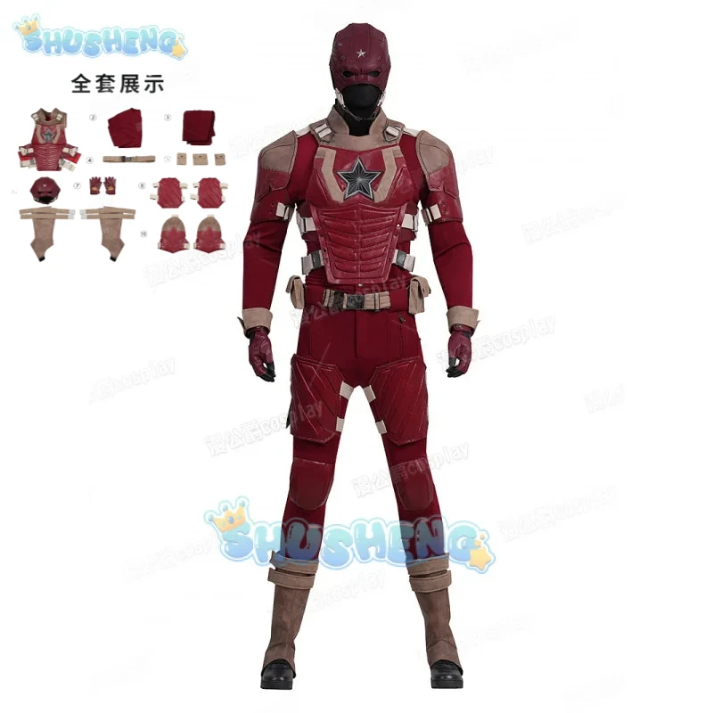 

Movie Thunderbolts Red Guardian Cosplay Costume Uniform Halloween Carnival Party Christmas Play Role Clothes Clothing for Men