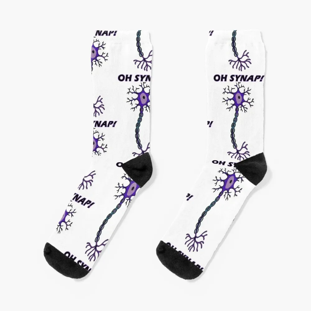 

Neuron - Oh Snap! - Science Pun Socks custom sports winter gifts cotton Socks For Men Women's