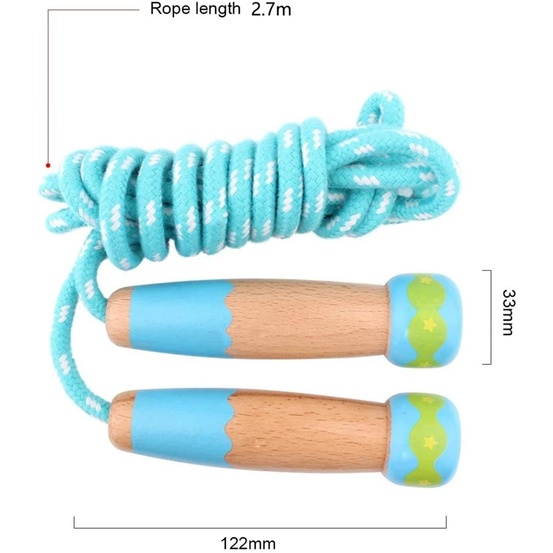 Jump Rope Kids,Adjustable Cotton Braided Fitness Skipping Rope Best For Boys And Girls Fitness Training/Exercise