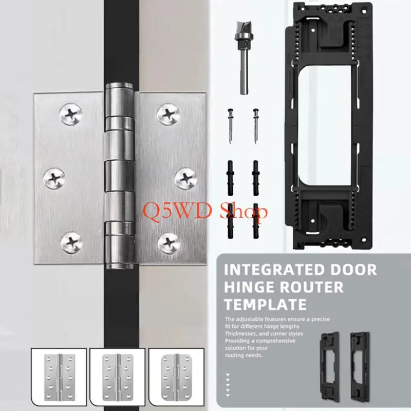 

Q5WD Набор инструментов для установки дверных петель, настраиваемое приспособление для дверных петель Комплексное решение для