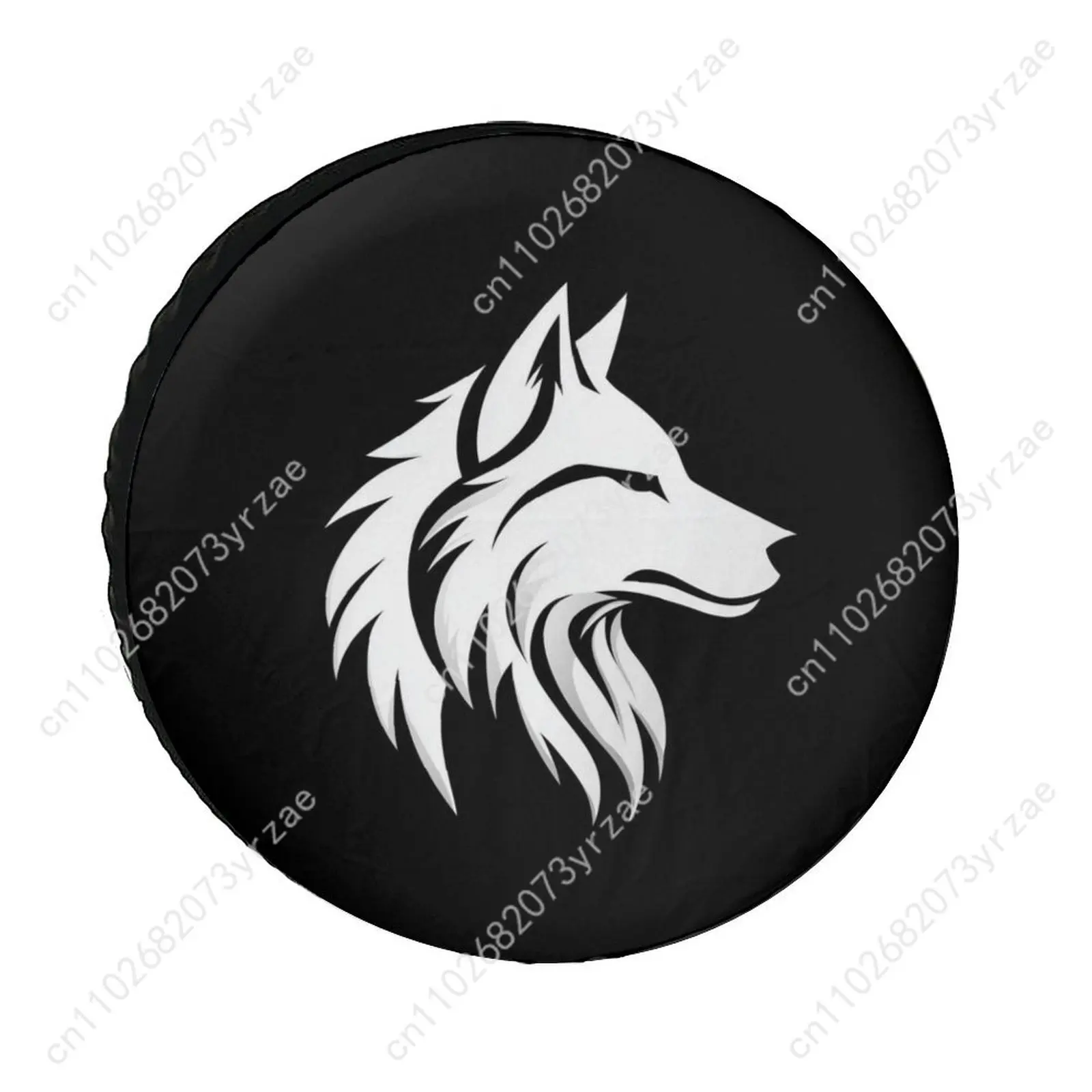 

White Wolf Head Various Models Spare Car Tire Cover Sand Dust Prevention Protect Wind Rain Tire Cover Sturdy Durable Tire Covers